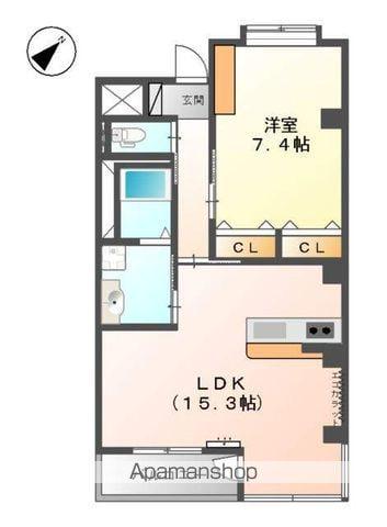 ソレアードⅡ(1LDK/3階)の間取り写真