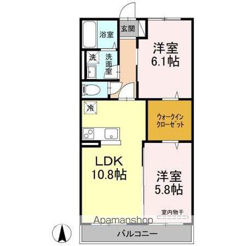 ベルティルミナス(2LDK/3階)の間取り写真