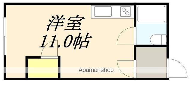 第2シャトウはまなす(ワンルーム/5階)の間取り写真