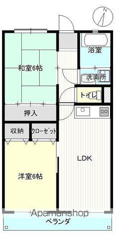第2ナジマヤビル(2LDK/3階)の間取り写真