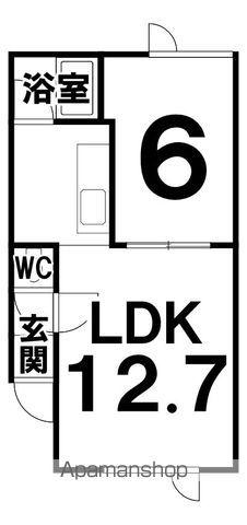 ホワイトステージⅢ(1LDK/2階)の間取り写真