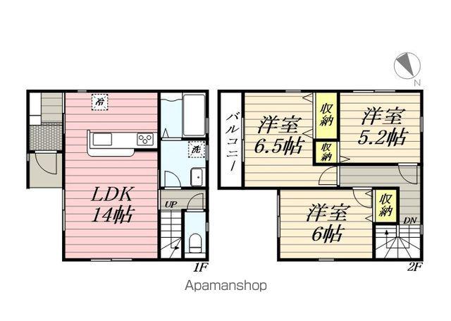 筑豊電気鉄道 西山駅(福岡) 徒歩11分 2階建 築1年(3LDK)の間取り写真
