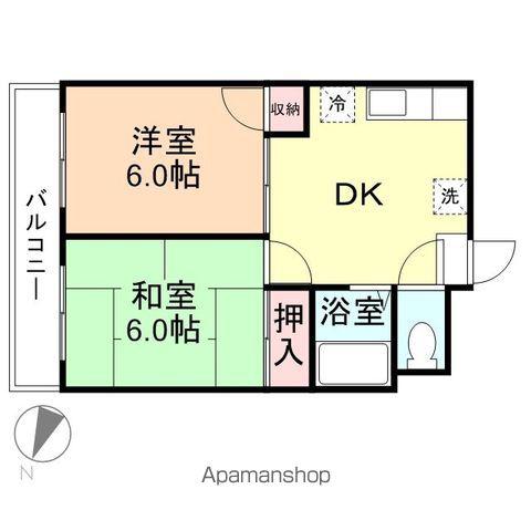 M・Oハイツ(2DK/1階)の間取り写真