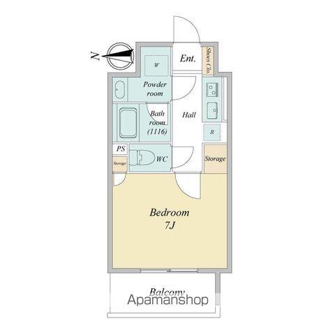 グランカーサ広瀬通(1K/5階)の間取り写真