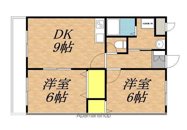 サンライズ21(2DK/2階)の間取り写真