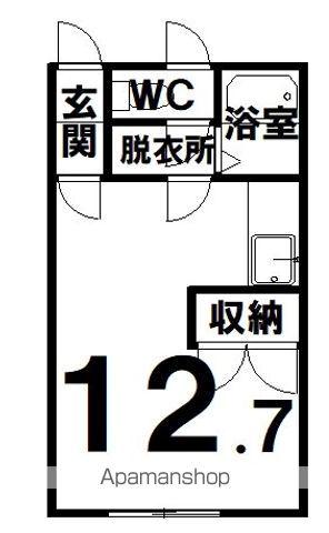 ラフィーネB(1DK/1階)の間取り写真