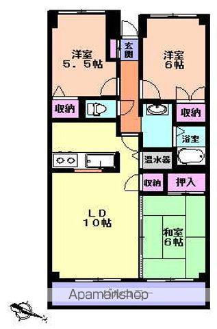アークハウス沢(3LDK/4階)の間取り写真