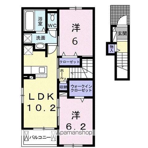 コスタビアンカ A(2LDK/2階)の間取り写真