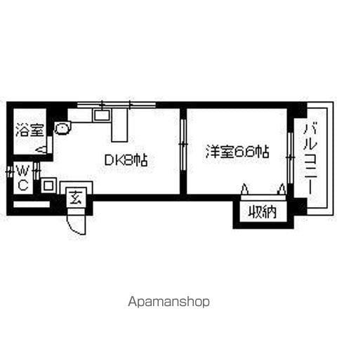 パウゼⅡ(1LDK/4階)の間取り写真