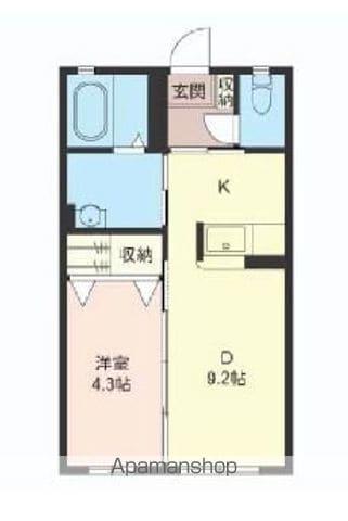 ヴィラ・プロスパーA(1LDK/2階)の間取り写真