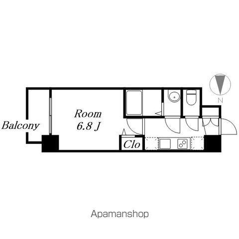 ディアレイシャス名古屋太閤通Ⅱ(1K/6階)の間取り写真