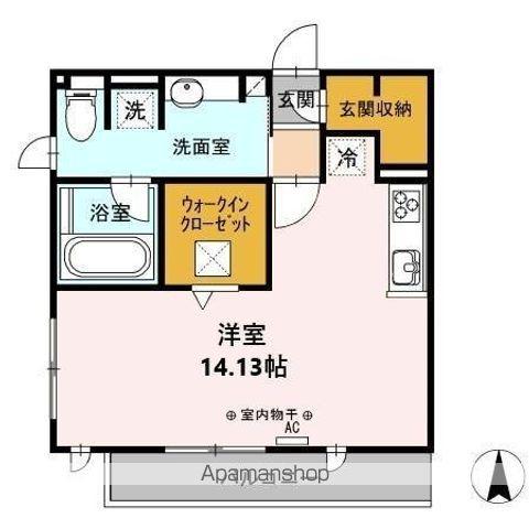 フェリーチェ(ワンルーム/1階)の間取り写真