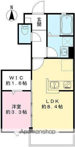 VILLA ORTENSIA(1LDK/1階)の間取り写真