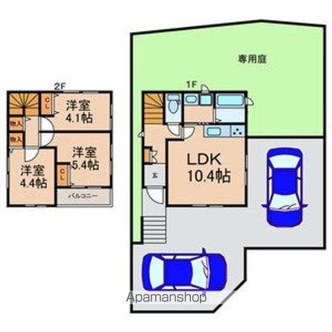 京成電鉄千原線 ちはら台駅 徒歩8分 2階建 築3年(3LDK)の間取り写真