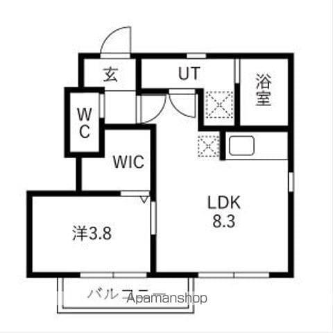 SOLEADO(1LDK/1階)の間取り写真