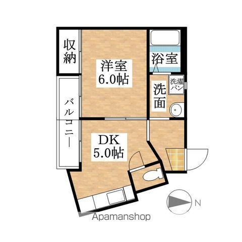 ミカドハイツ(1DK/3階)の間取り写真