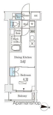 ラティエラ中野新井(1DK/3階)の間取り写真