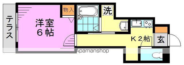 グラン南阿佐ヶ谷(1K/1階)の間取り写真