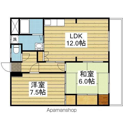 マンションTTM(2LDK/2階)の間取り写真