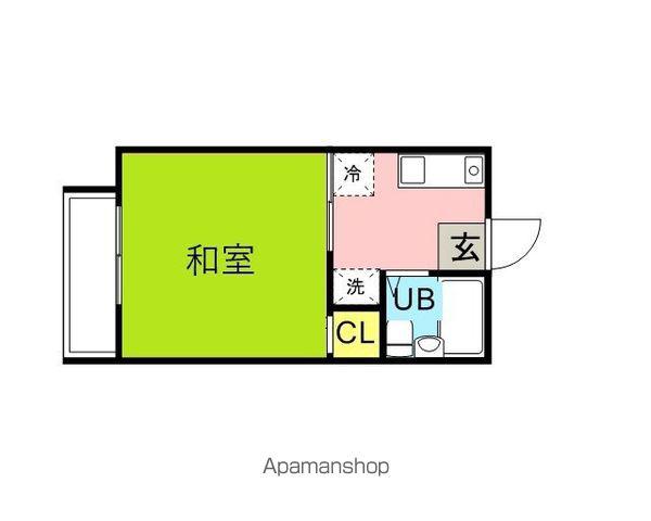 シティ西新ABCD棟(1K/2階)の間取り写真