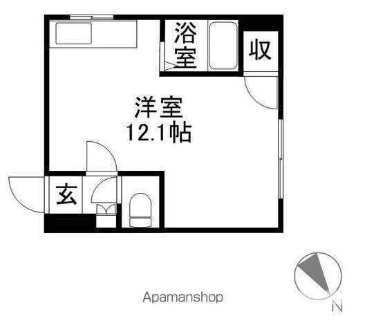 プロビデンス平岸(ワンルーム/3階)の間取り写真