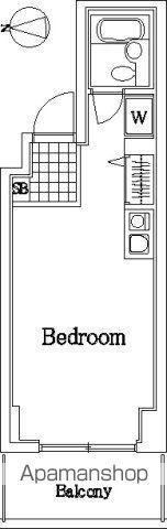 セルベコート大山(ワンルーム/10階)の間取り写真