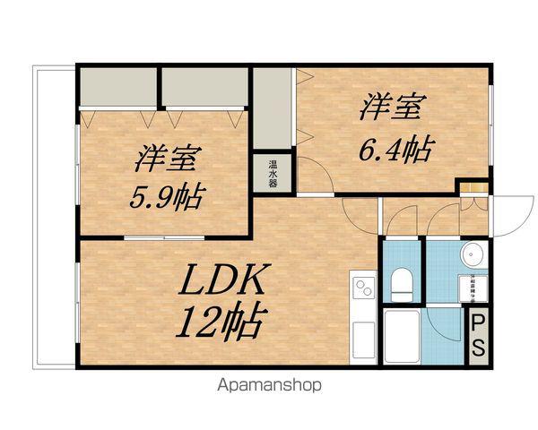 エフィーセントI(2LDK/1階)の間取り写真