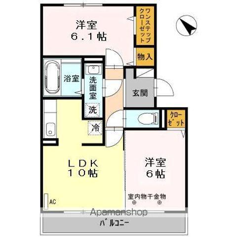 サンフィールドコロナ Ⅰ(2LDK/2階)の間取り写真