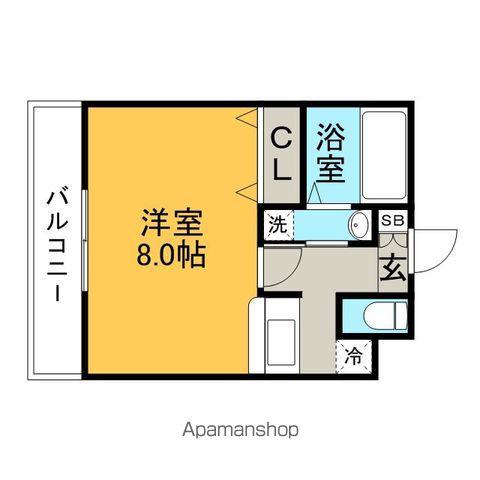 エンクレスト博多駅前Ⅱ(1K/3階)の間取り写真