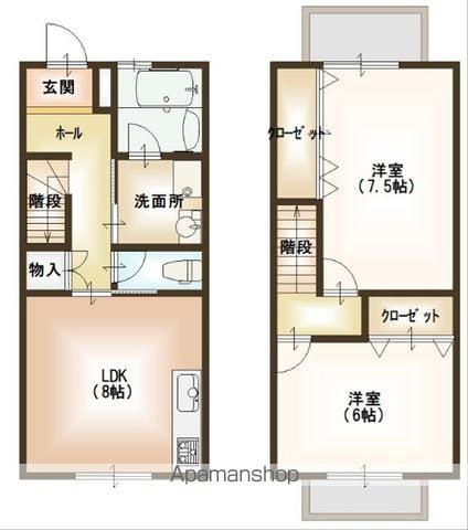 スモールフォレスト(2LDK)の間取り写真
