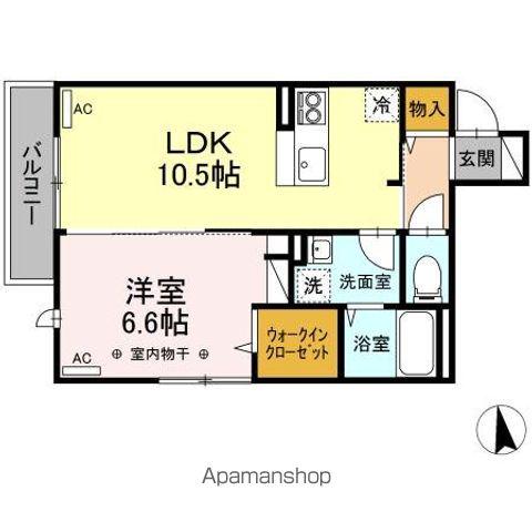 D-ROOM南材木町(1LDK/3階)の間取り写真