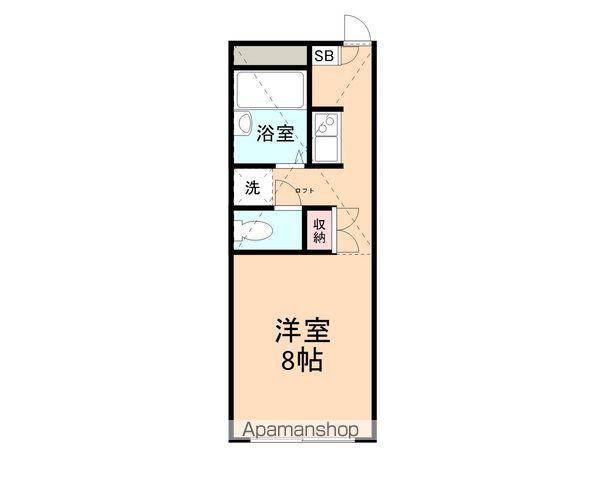 富山地鉄富山港線 奥田中学校前駅 徒歩11分 2階建 築29年(ワンルーム/1階)の間取り写真