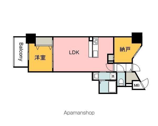 S-RESIDENCE富士見町AGLITTER(1SLDK/12階)の間取り写真