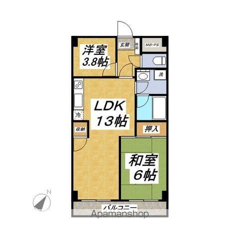 ウインディ氷川台(2LDK/3階)の間取り写真