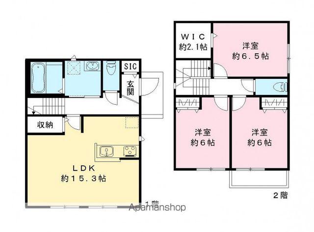 京成電鉄本線 京成大久保駅 徒歩17分 2階建 新築(3LDK)の間取り写真