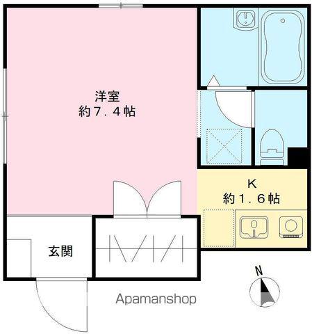 グリーングラス北新宿(ワンルーム/1階)の間取り写真