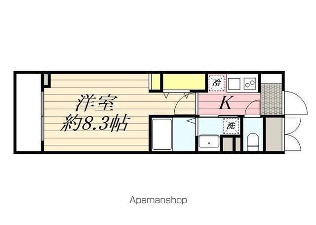 リヴシティ立川ミッド(1K/1階)の間取り写真