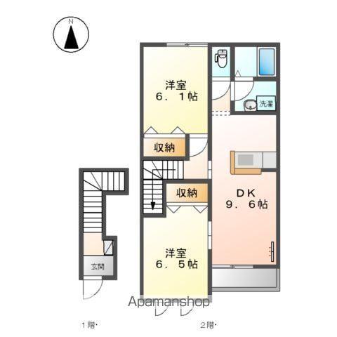 スミエール(2DK/2階)の間取り写真