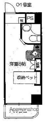 ラ・パルフェ・ド・コリエ(ワンルーム/7階)の間取り写真