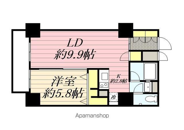 HF駒沢公園レジデンスTOWER(1LDK/18階)の間取り写真