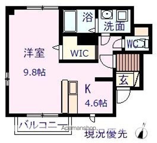 山陽本線 東尾道駅 徒歩15分 2階建 築14年(1K/1階)の間取り写真