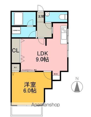 メゾンコーヤマ(1LDK/2階)の間取り写真