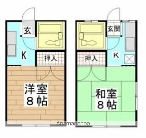 コーポ五月(1K/2階)の間取り写真