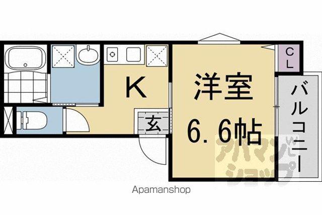 コンプレト醍醐(1K/2階)の間取り写真