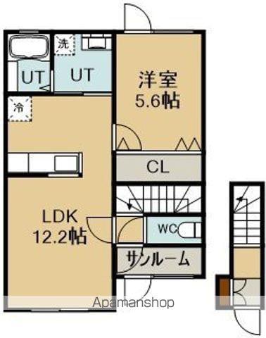 INVOKEⅡ(1LDK/2階)の間取り写真
