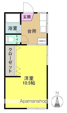 Kハイツ(1K/1階)の間取り写真