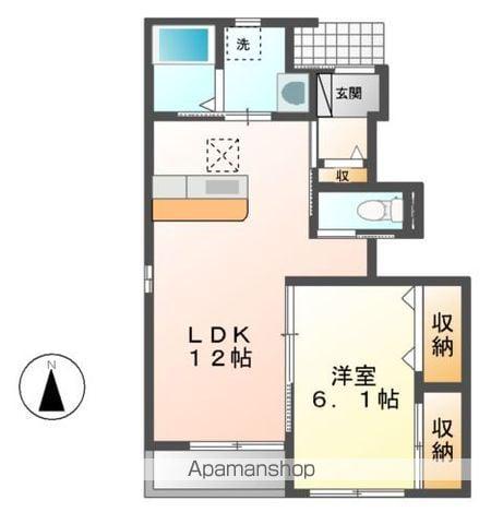 レジデンス柏木(1LDK/1階)の間取り写真