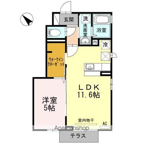 メゾン・エトワール(1LDK/1階)の間取り写真