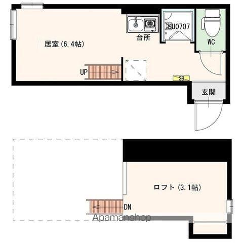 STAGE 阿佐谷南(ワンルーム/2階)の間取り写真