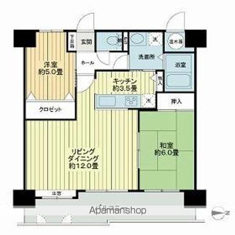 ロワールマンション篠栗Ⅲ(2LDK/8階)の間取り写真